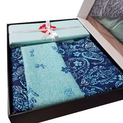 سرویس روتختی کاتن باکس مدل Masculine Cadee Mint تک نفره 3 تکه