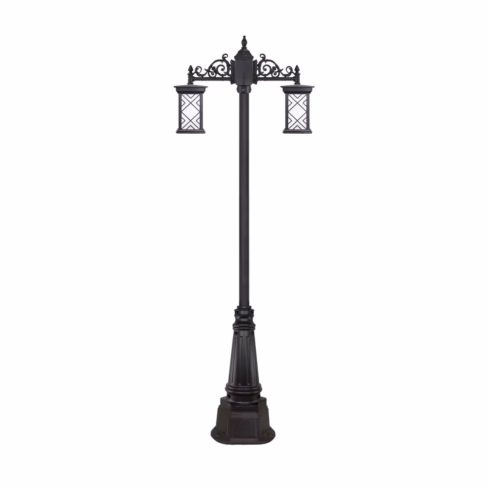 چراغ دو شاخه پارکی و حیاطی بیتانور مدل درتا طرح دار کد 482521T-96202