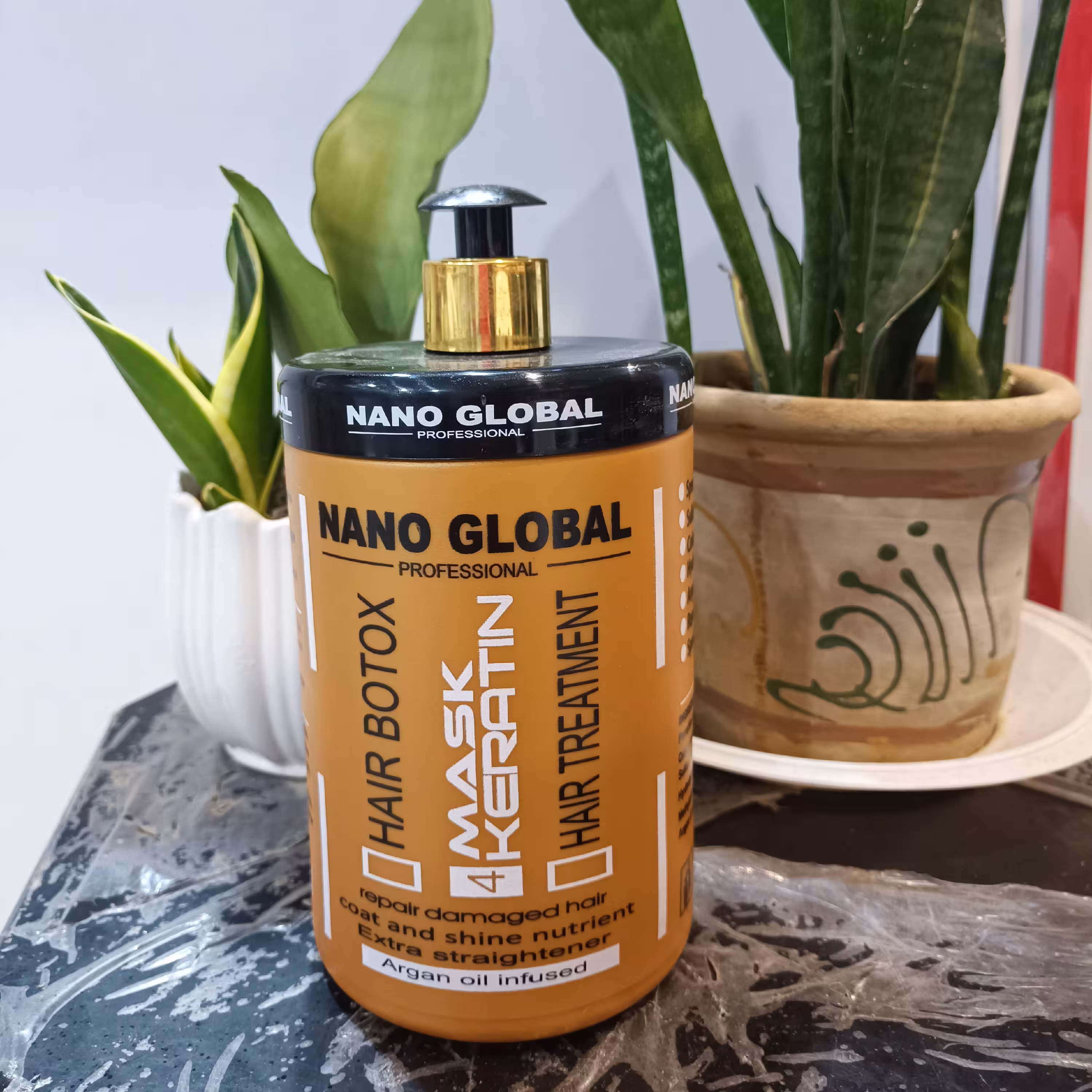 ماسک موی داخل حمام کراتین نانو گلوبال 1000 میل فاقد سولفات