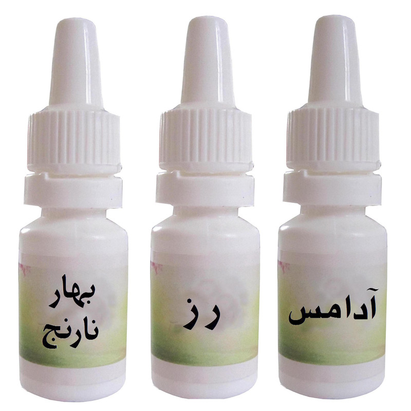 اسانس شمع مدل بهارنارنج و رز و آدامس حجم 10 میلی لیتر بسته 3 عددی