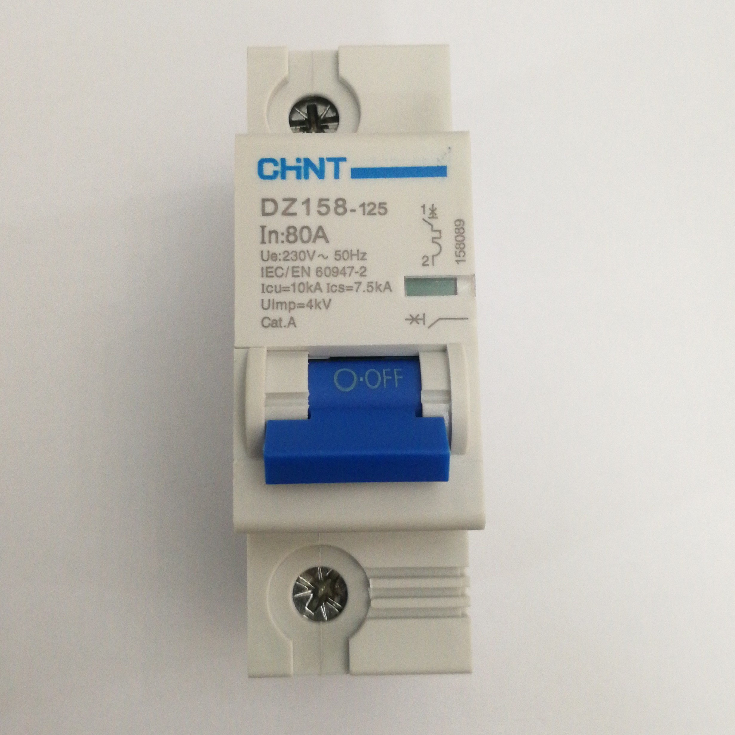 فیوز مینیاتوری 80 آمپر CHINT تکفاز مدل DZ158

