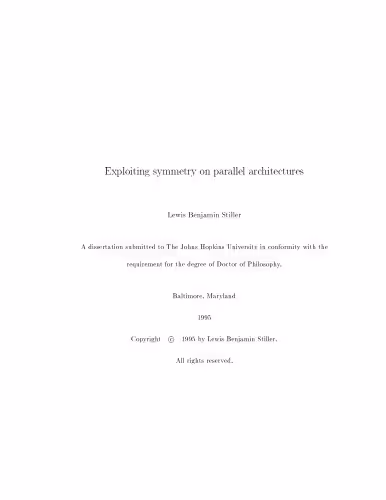 خرید و دانلود نسخه کامل کتاب Exploiting symmetry on parallel architectures