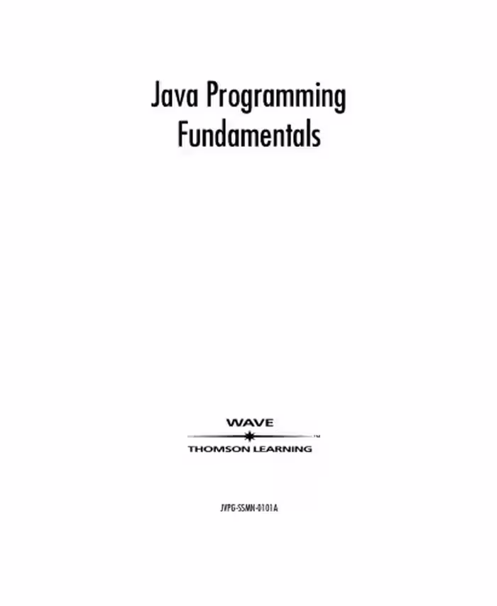خرید و دانلود نسخه کامل کتاب Java Programming Fundamentals