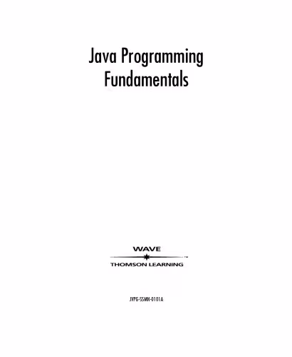 خرید و دانلود نسخه کامل کتاب Java Programming Fundamentals