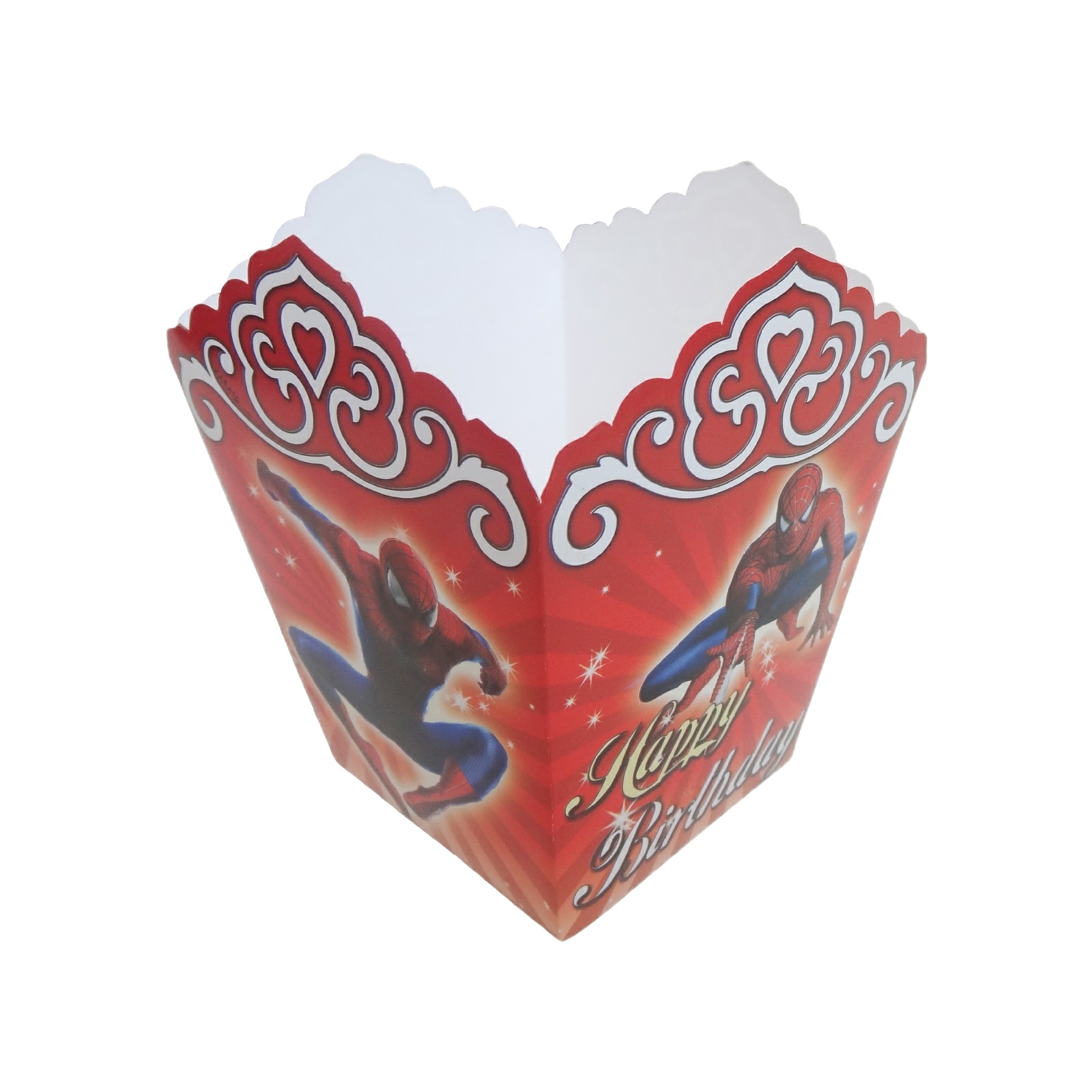 ظرف پاپ کورن مستر تم طرح مرد عنکبوتی بسته 6 عددی