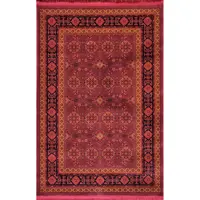 فرش ماشینی هیوا طرح بلوچ کد 211 زمینه لاکی