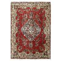  فرش دستبافت رنگ شده هفت و نیم متری طرح وینتیج کد d572682