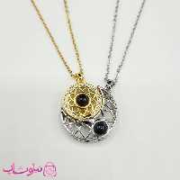 گردنبند تلسکوپی مگنتی ست دختر و پسر مدل ماه و خورشید کد 179