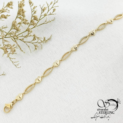 دستبند زنجیری قلب مارک ژوپینگ کد 14433