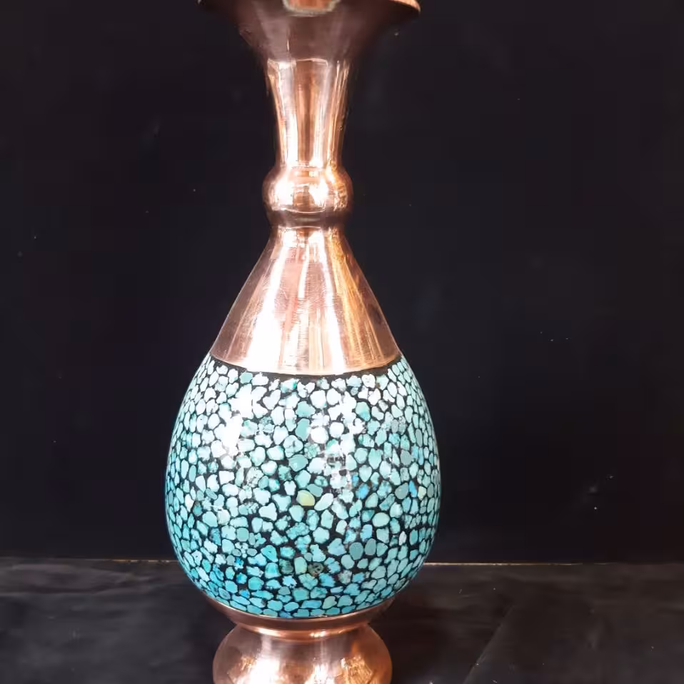 گلدان 20 سانتی فیروزه کوب (پس کرایه)