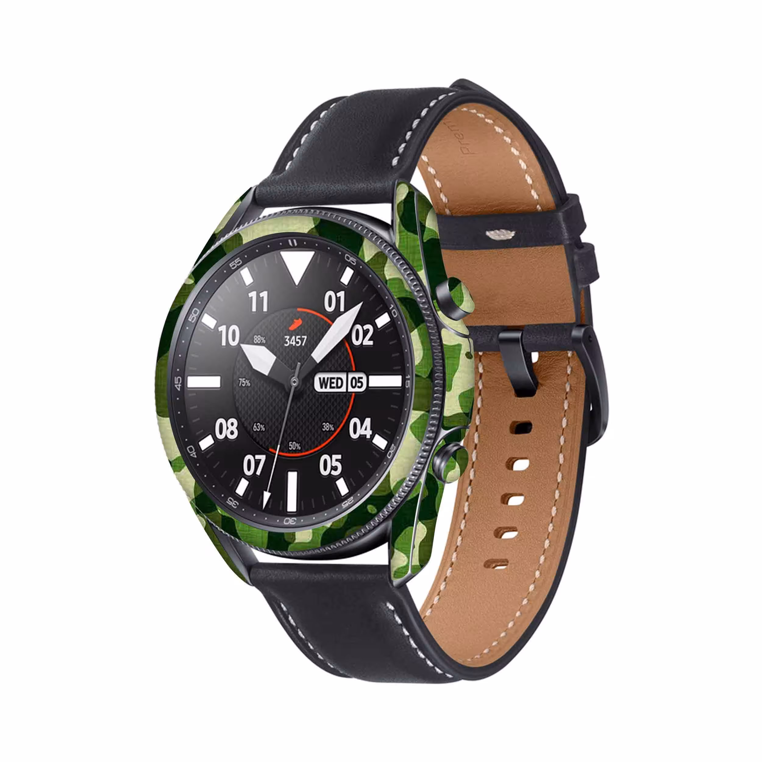 برچسب ماهوت طرح Army Green 2 مناسب برای ساعت هوشمند سامسونگ Galaxy Watch3 45mm