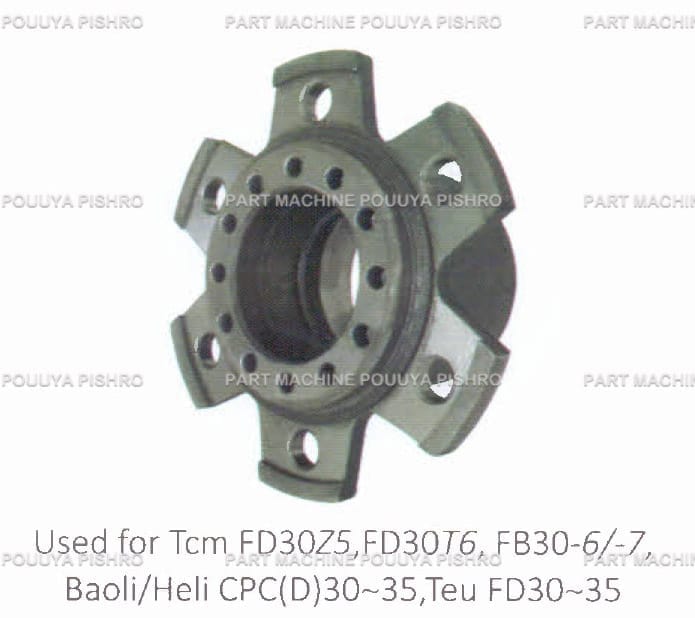 توپی چرخ جلو لیفتراک تی سی ام مدل Tcm FD30Z5 , FD30T6 , FB30-6/-7 , Baoli/Heli CPC(D)30~35