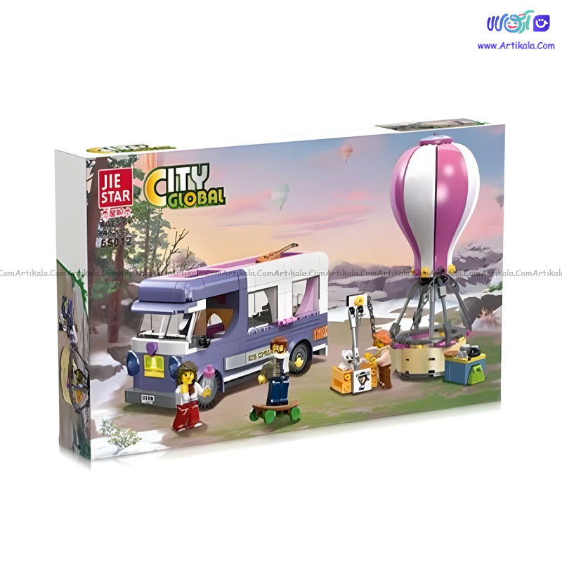 لگو شهری طرح بالن و ماشین تفریحی مدل Jie Star 55012