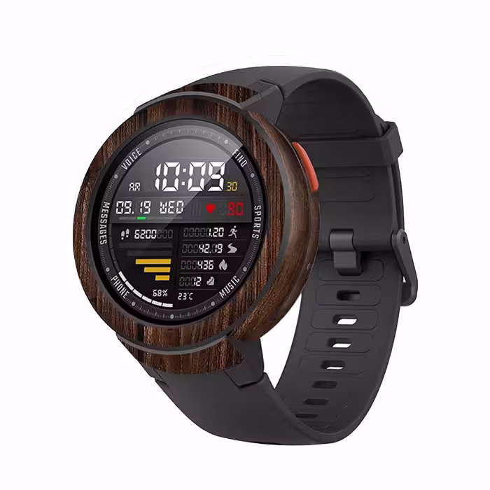 برچسب ماهوت طرح Dark Walnut Wood مناسب برای ساعت هوشمند شیایومی Amazfit Verge