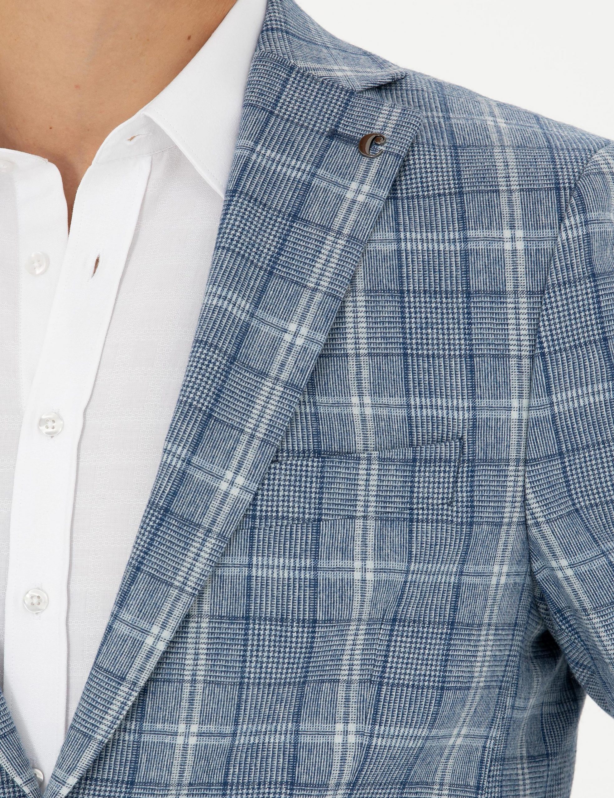 کت و شلوار مردانه آبی کاشارل