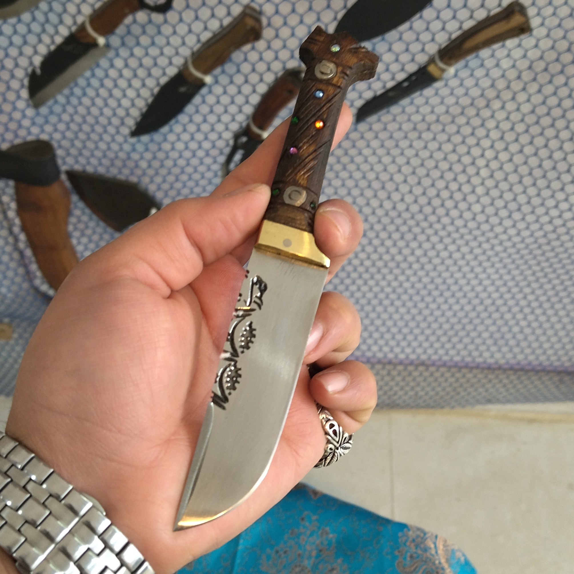 کارد میوه خوری نگین دار