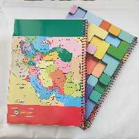 دفتر 50 برگ تک خط فنری جلد گلاسه طرح کلاسیک یاس بهشت کد 63227