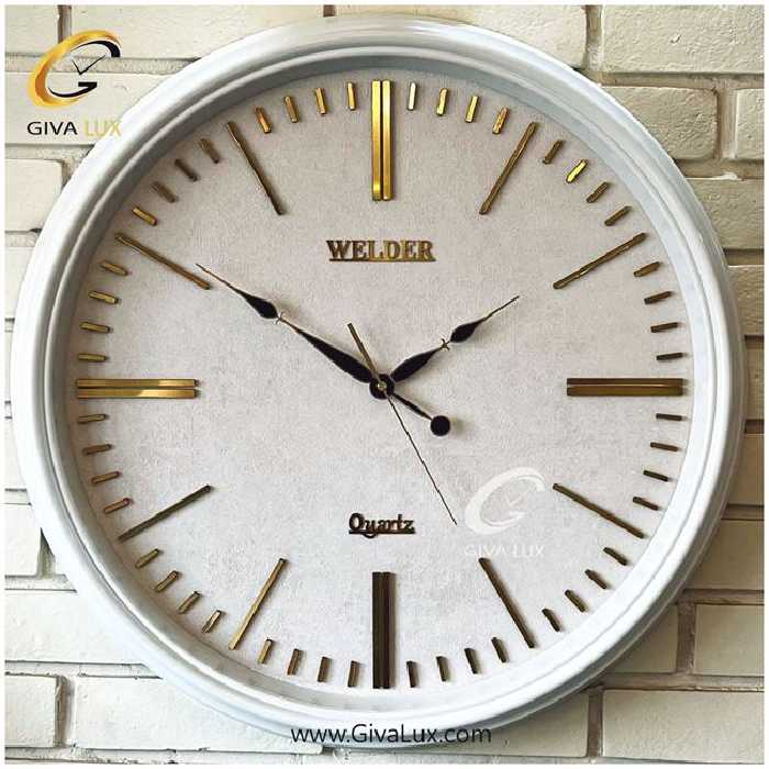 ساعت دیواری اورجینال ولدر PVC سفید| کد رفرنس 638