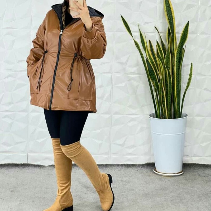 کاپشن زمانه چرم ضدآب و بسیار گرم