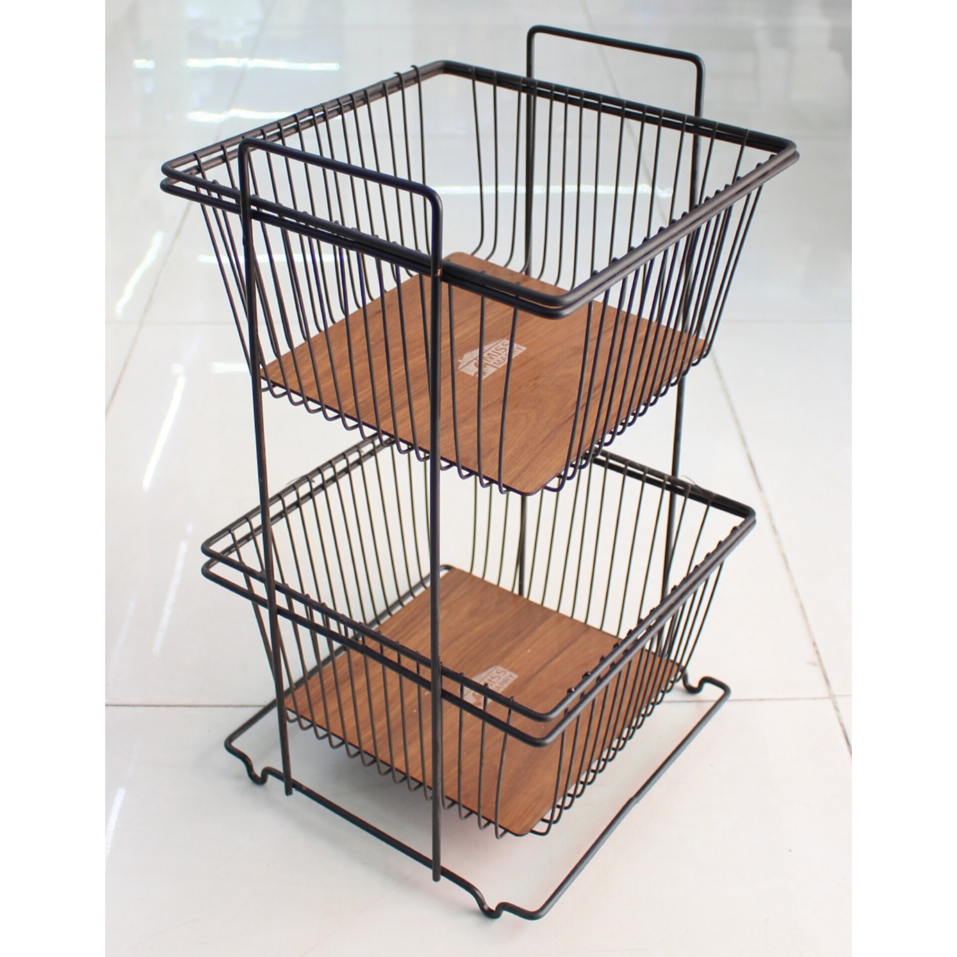 جا پیازی دو طبقه کف چوبی

