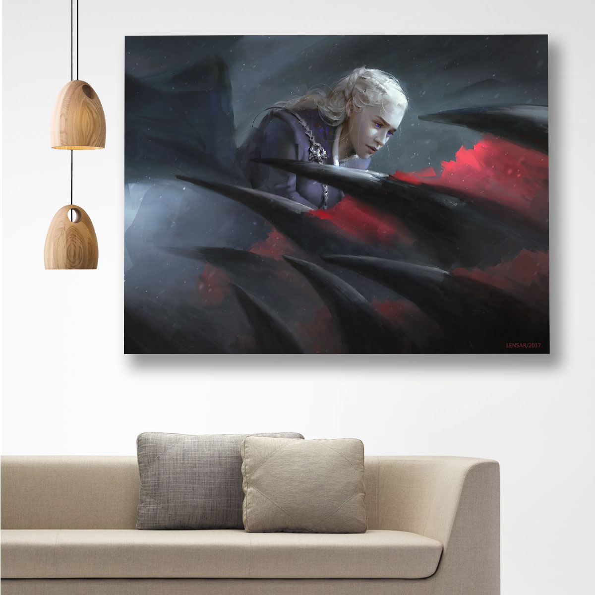 تابلو شاسی گالری استاربوی طرح دنریس تارگرین مدل بازی تاج و تخت 06