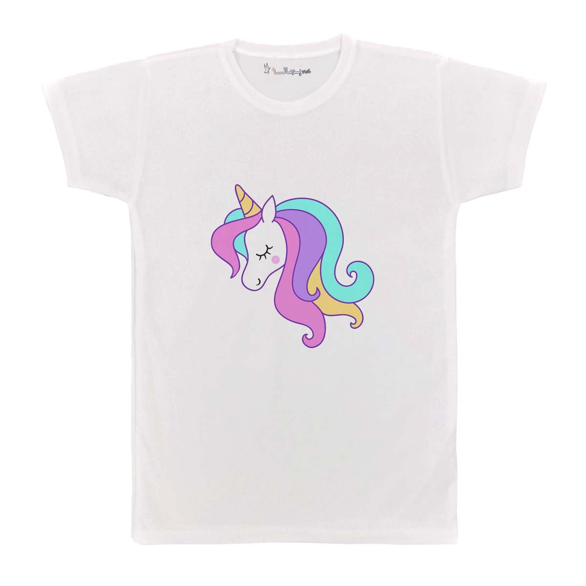 تی شرت بچگانه پرمانه طرح Unicorn کد pmt.3124