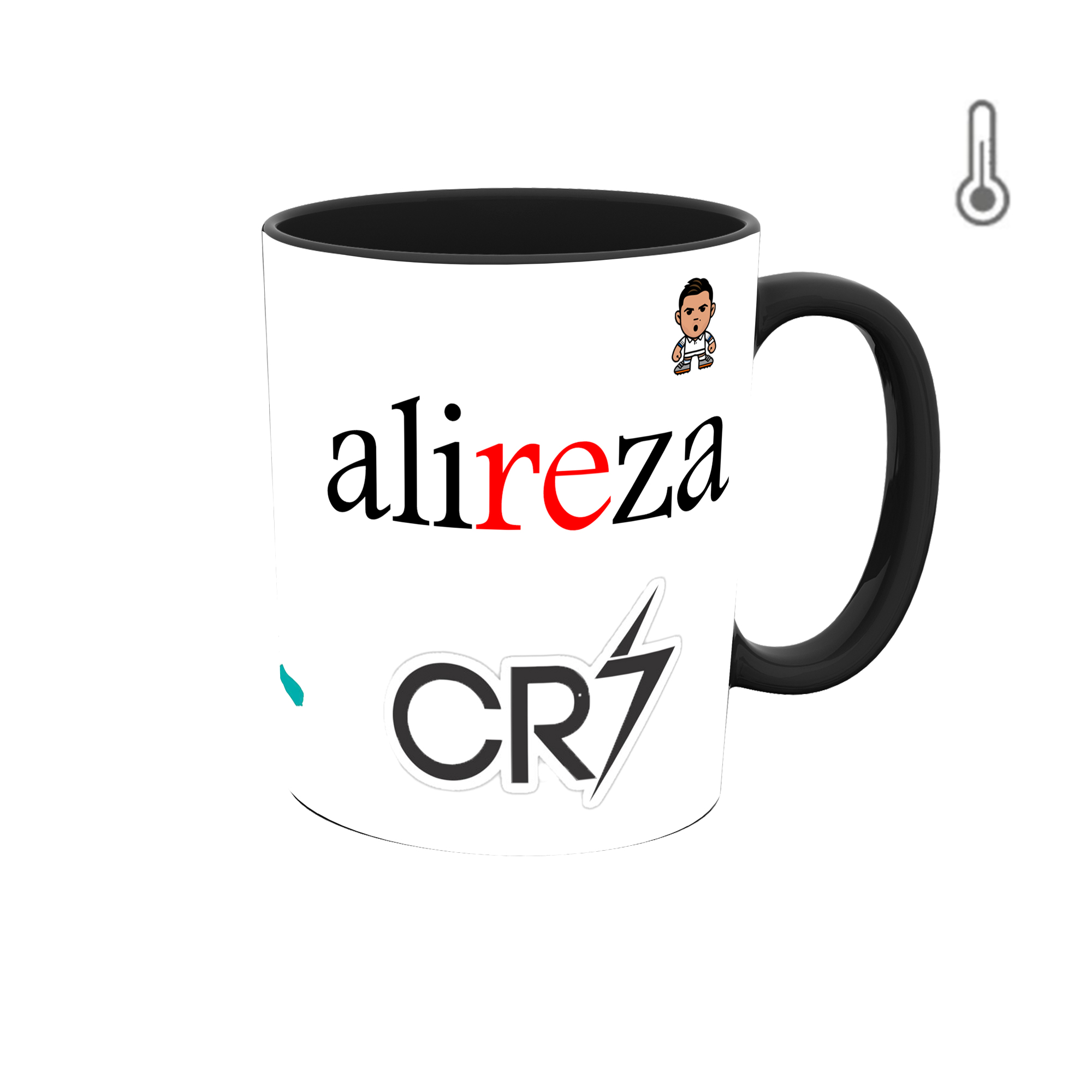 ماگ حرارتی طرح اسم علیرضا مدل Ronaldo