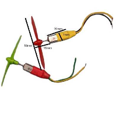 موتور و ملخ ربات مدل w1 بسته دو عددی