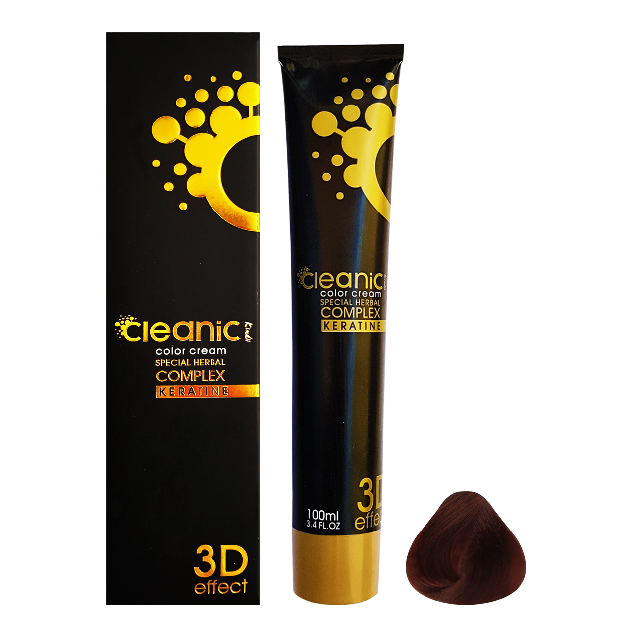 رنگ مو کلینیک کیندی شماره 6.44 حجم 100 میلی لیتر رنگ مسی تیره