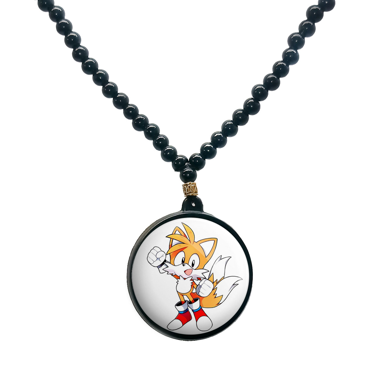 گردنبند پرمانه طرح سونیک کد pmd.14925 مدل دو طرفه