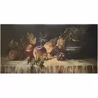 تابلو نقاشی رنگ روغن مدل میز میوه