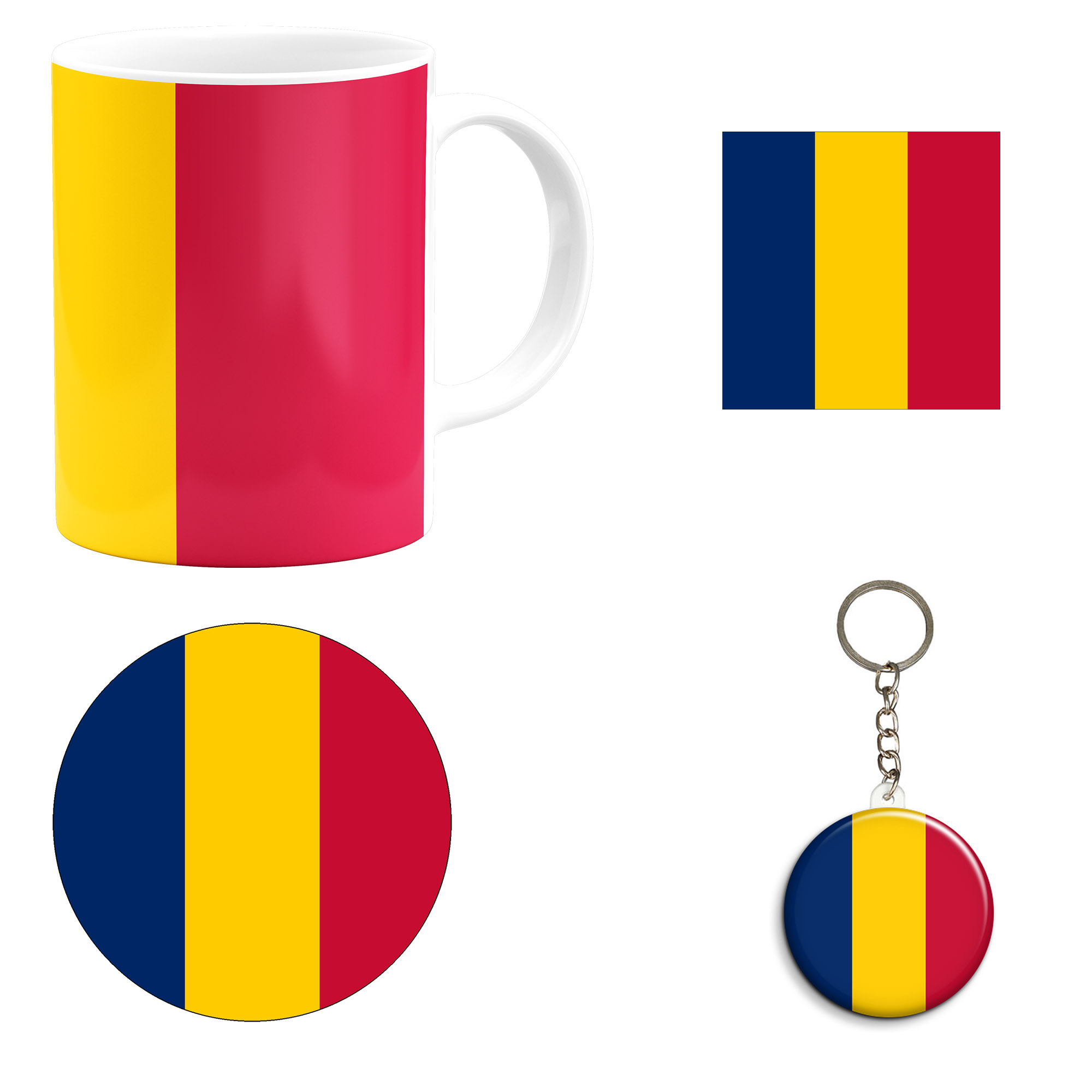 ست هدیه ماگ طرح پرچم چاد مدل chad کد M1