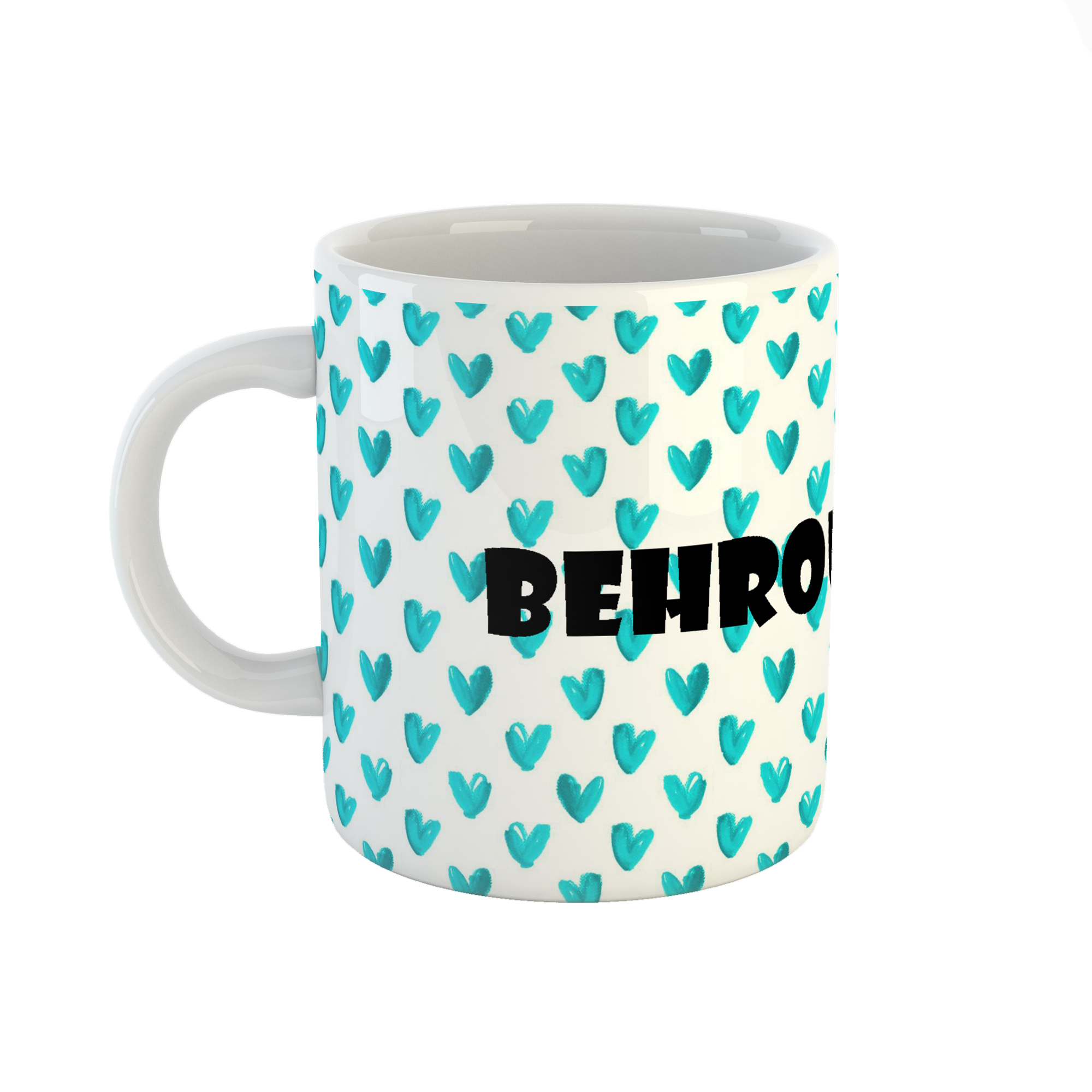 ماگ طرح اسم بهروز مدل قلب کد 1250