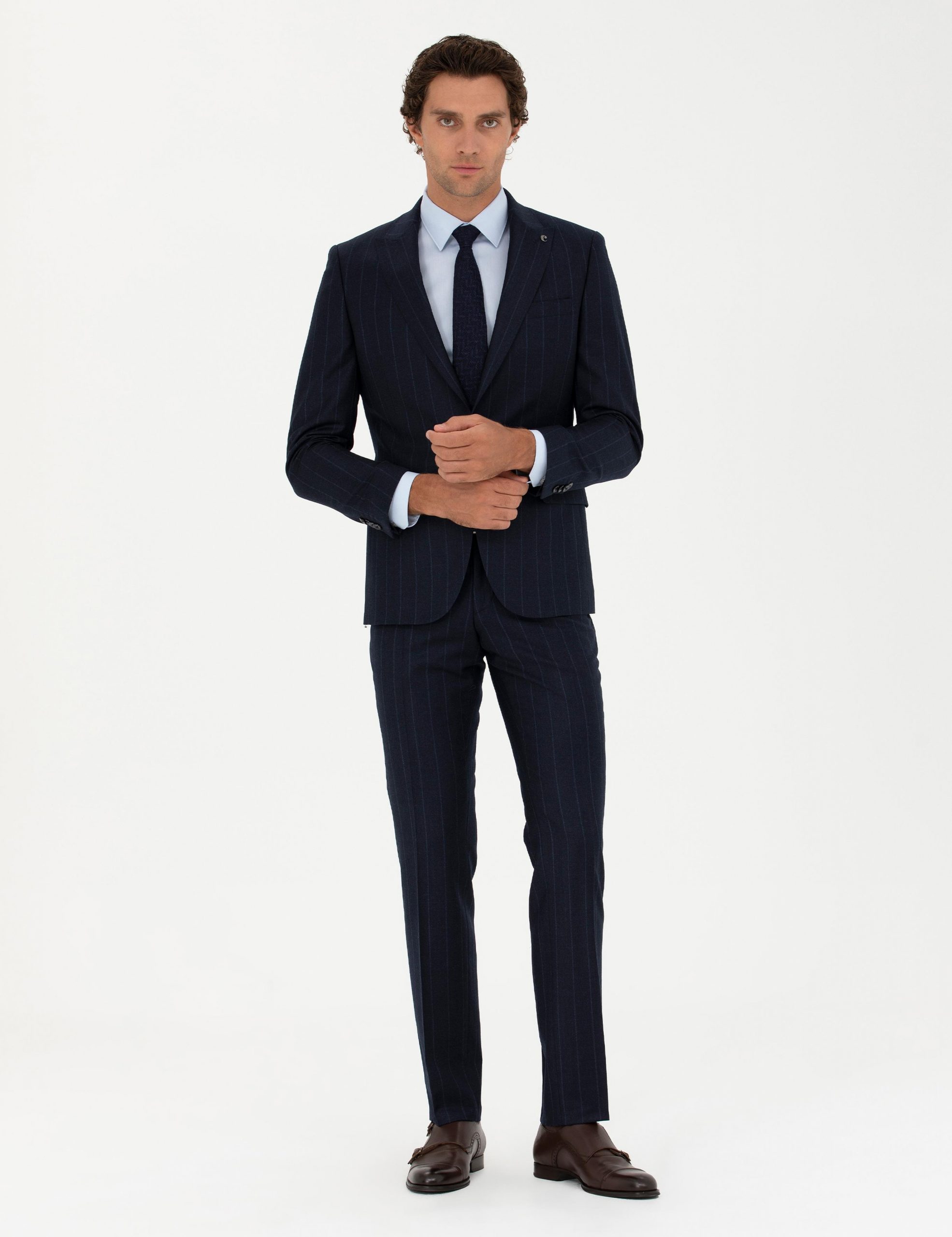 کت و شلوار مردانه سرمه ای کاشارل