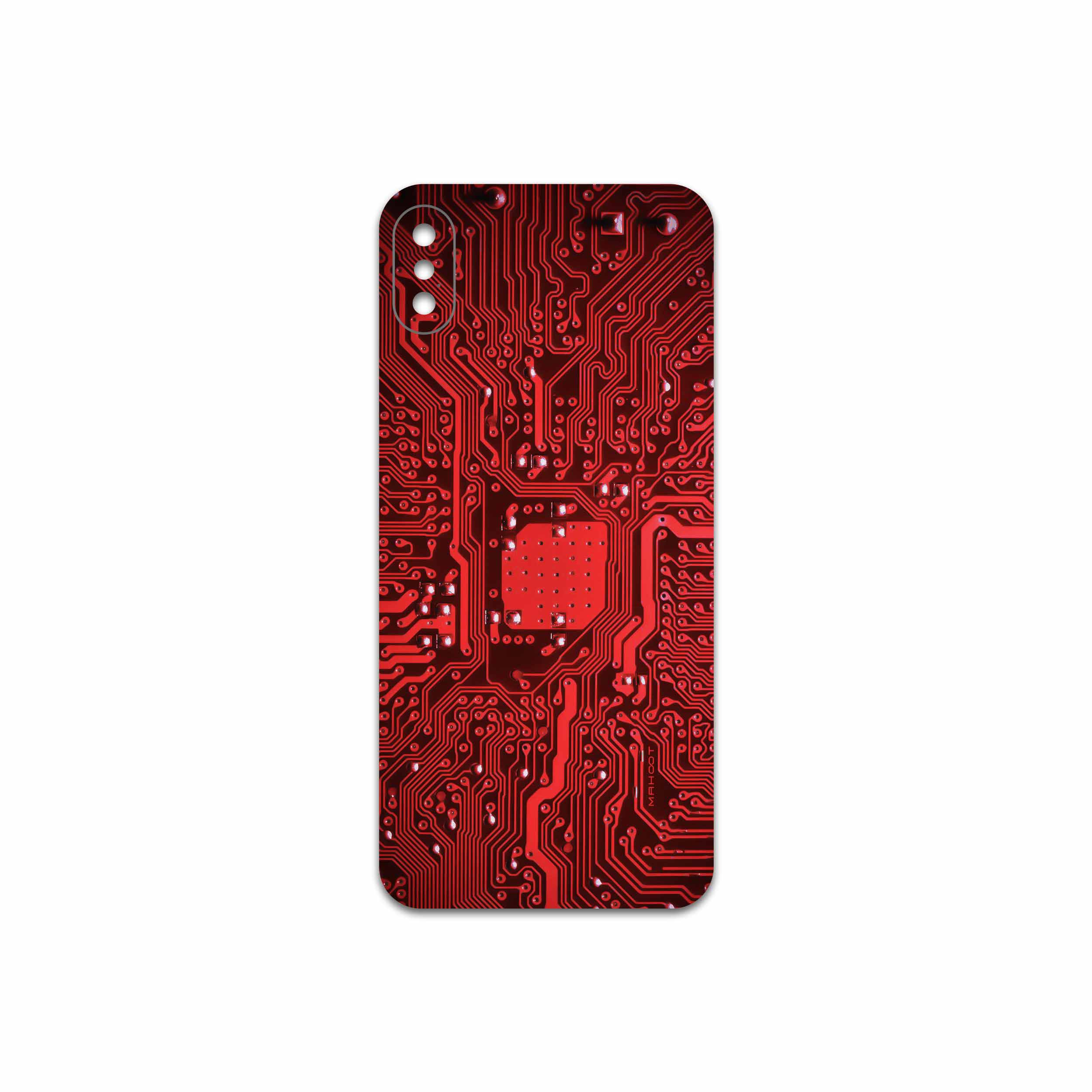 برچسب پوششی ماهوت مدل Red Printed Circuit Board مناسب برای گوشی موبایل اپل iPhone X