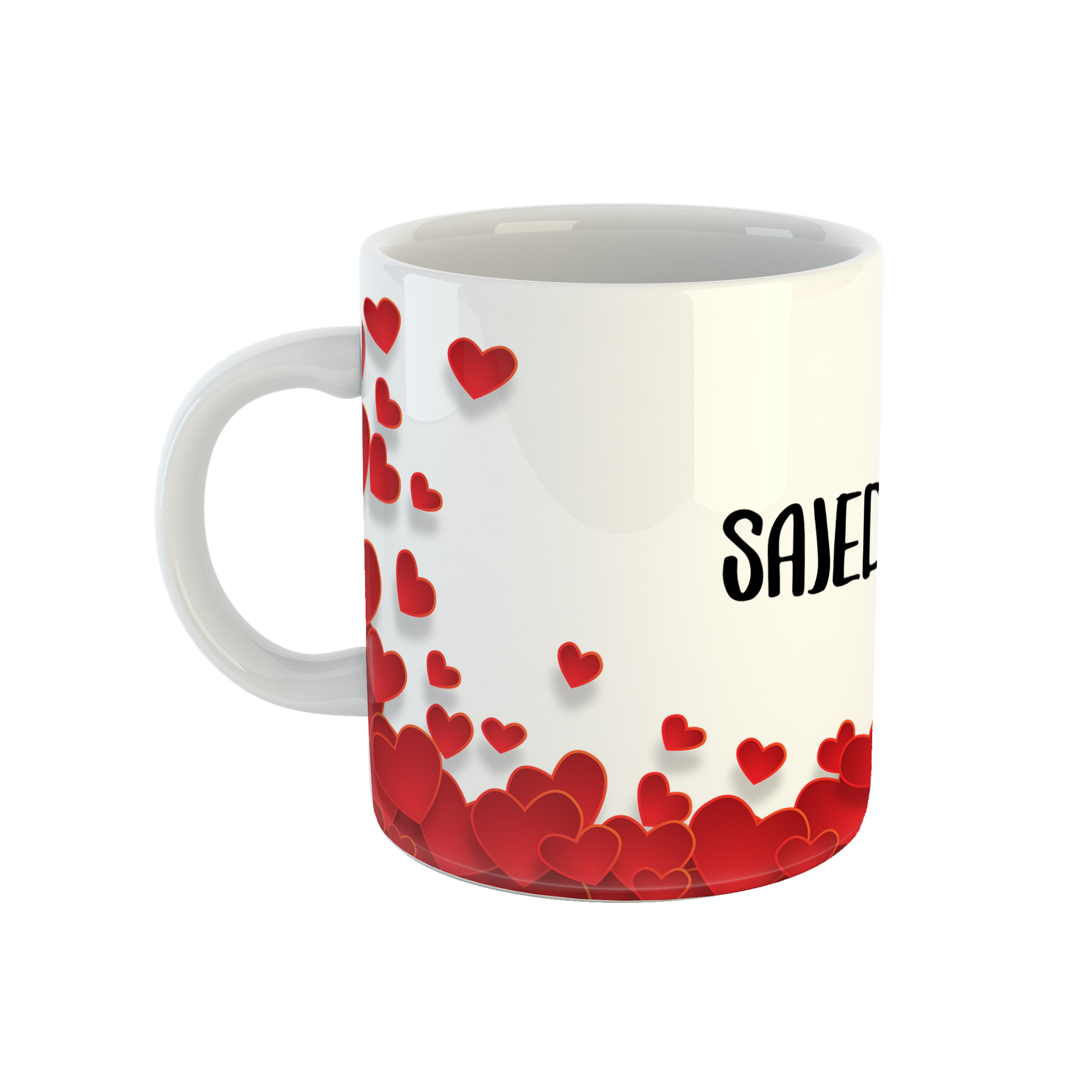 ماگ طرح قلب مدل ساجده