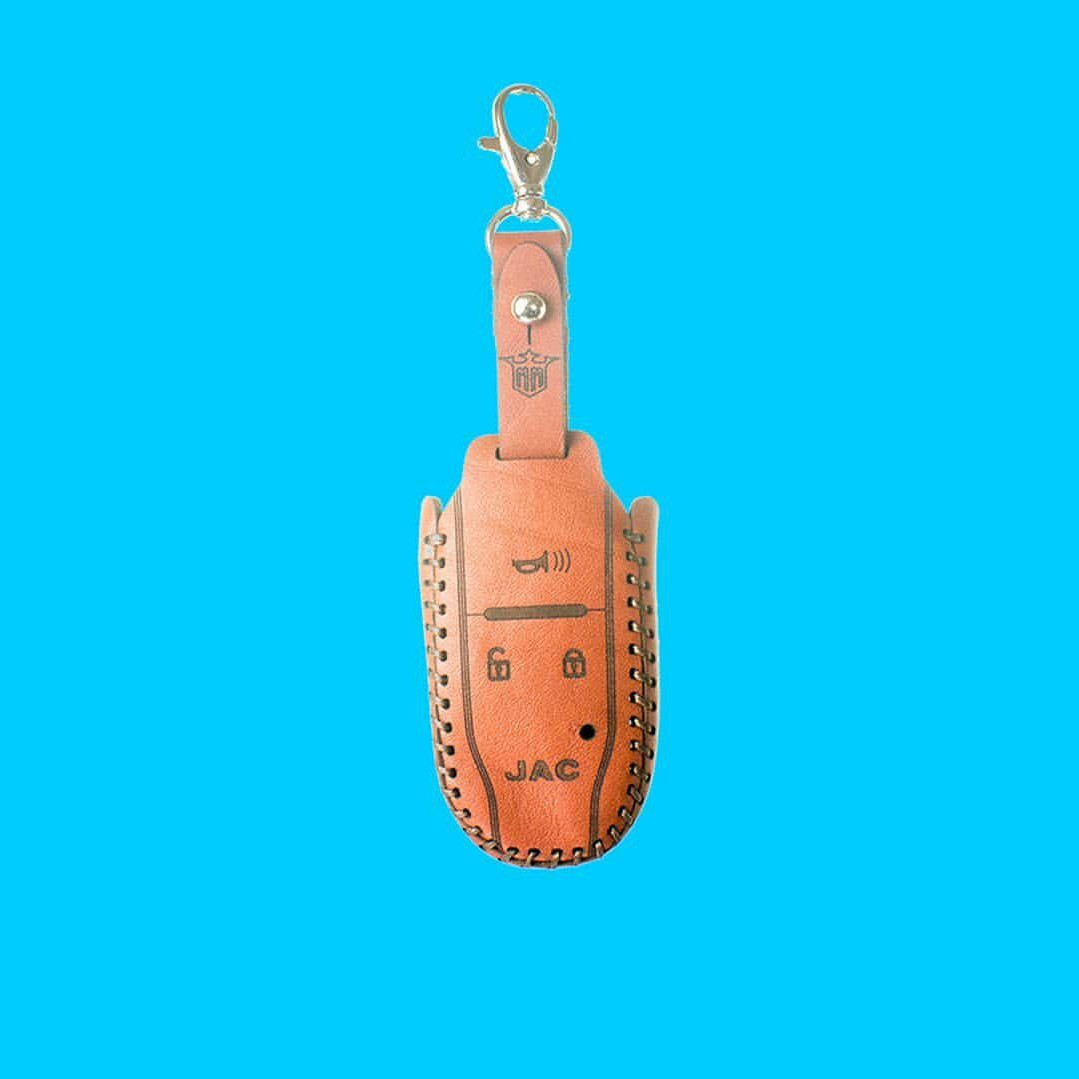 کاور سوئیچ  جک s5 اتومات دستدوز دوخته شده با چرم طبیعی قابل سفارش در رنگ دلخواه