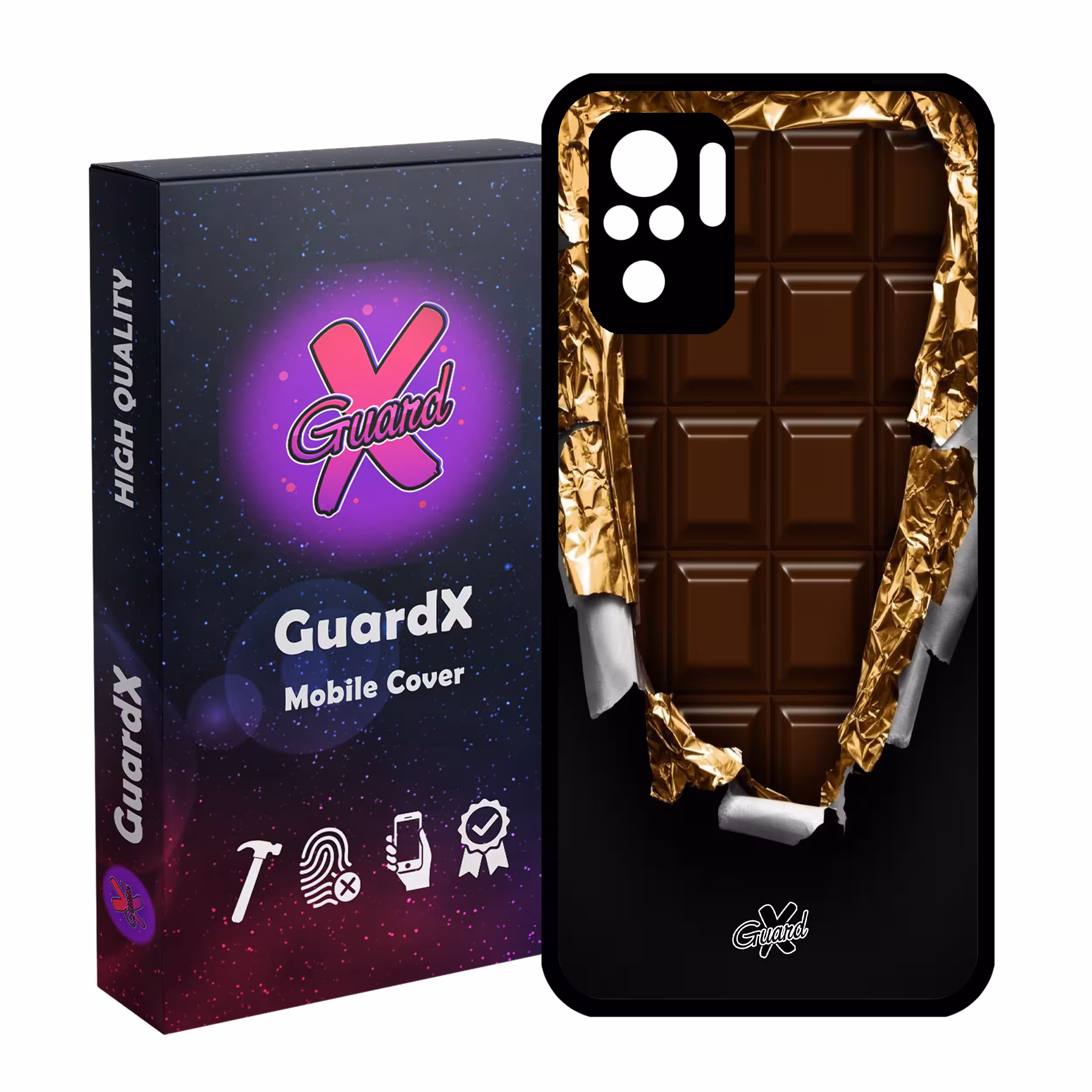 کاور گارد ایکس طرح Chocolate مدل Glass10061 مناسب برای گوشی موبایل شیائومی Redmi Note 10 4G / Note 10S