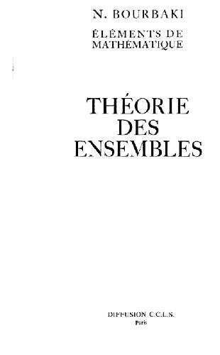 خرید و دانلود نسخه کامل کتاب Théorie des ensembles