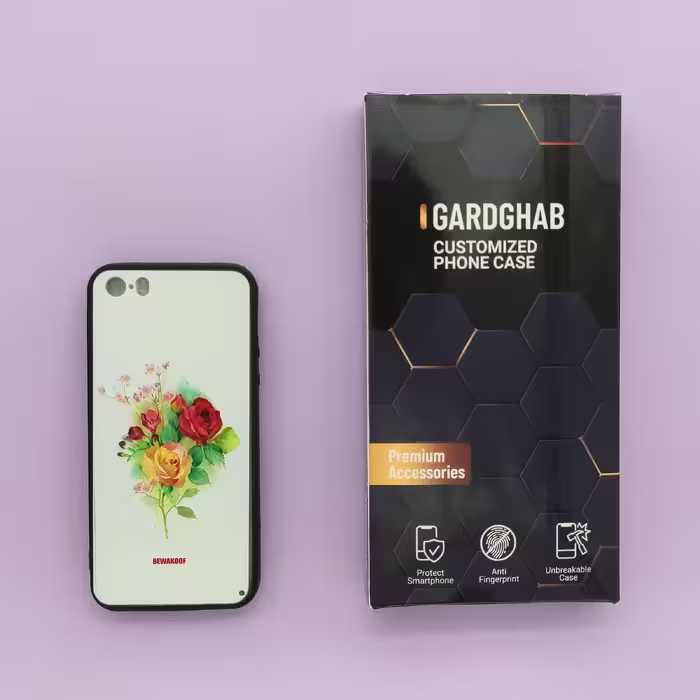 کاور قاب گارد مدل گل مناسب برای گوشی موبایل اپل iphone 5 5s