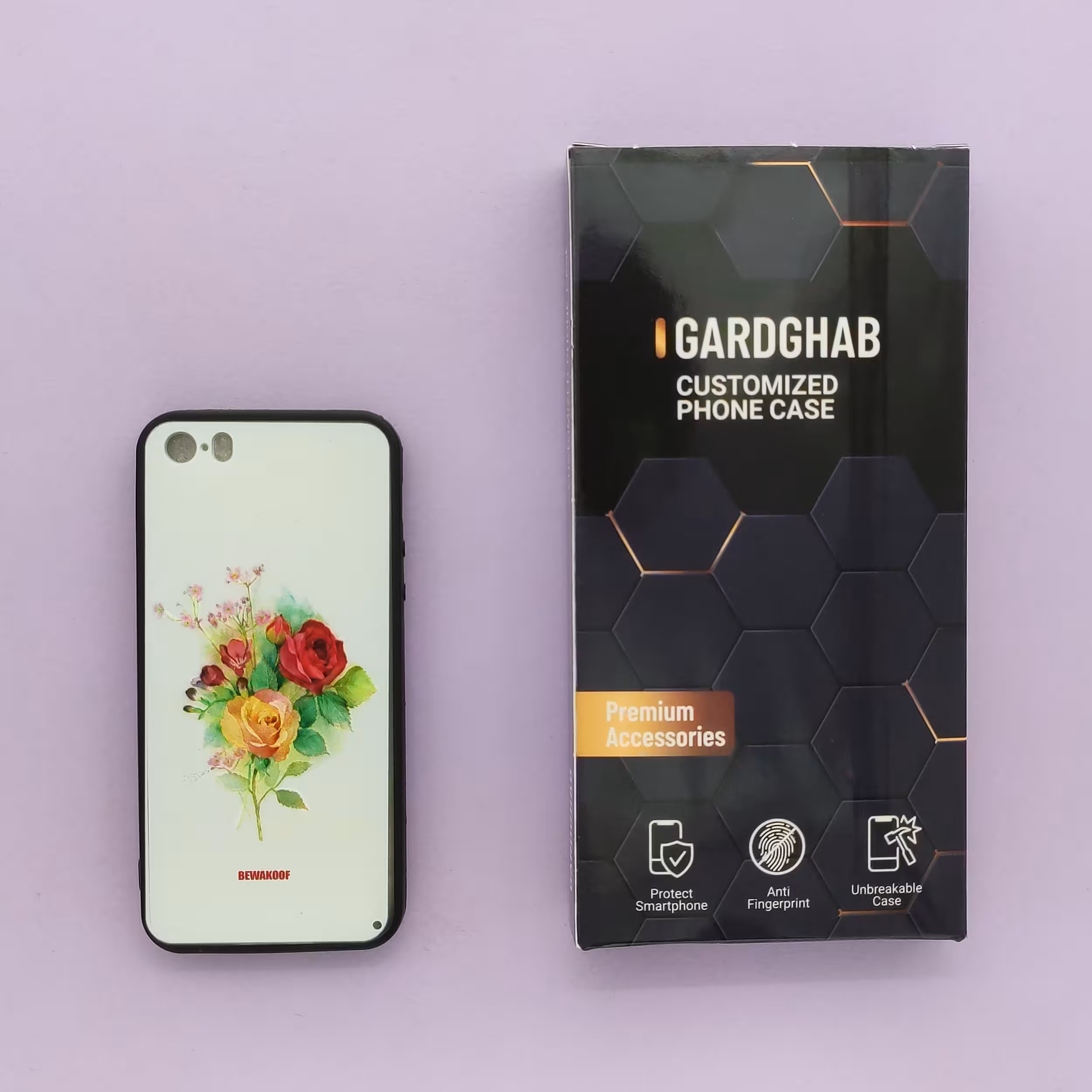 کاور قاب گارد مدل گل مناسب برای گوشی موبایل اپل iphone 5 5s