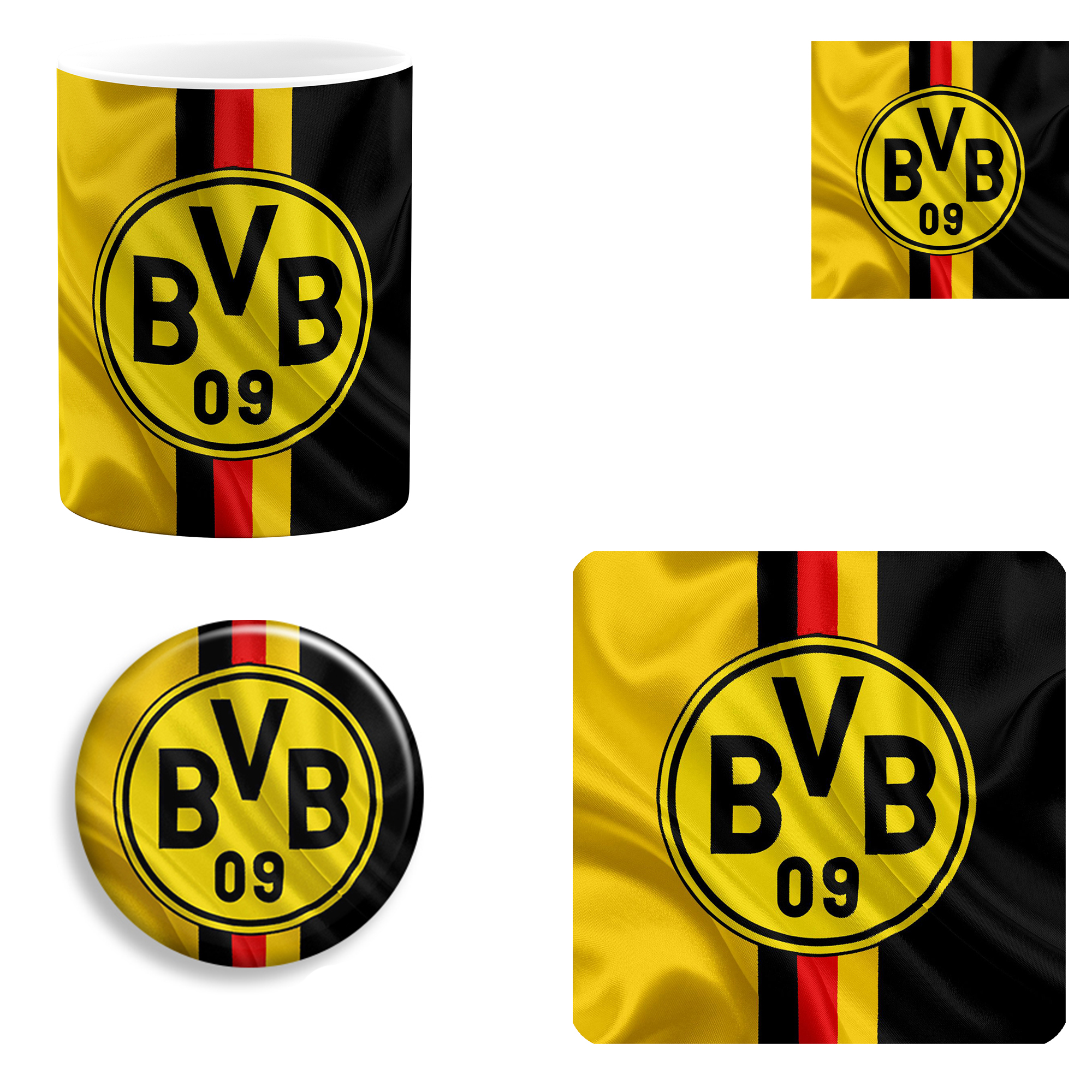 ست هدیه ماگ طرح بروسیا دورتموند مدل Borussia Dortmund کد 01