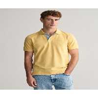 تی شرت یقه پولو زرد مردانه چوگان متناسب با رنگ Gant