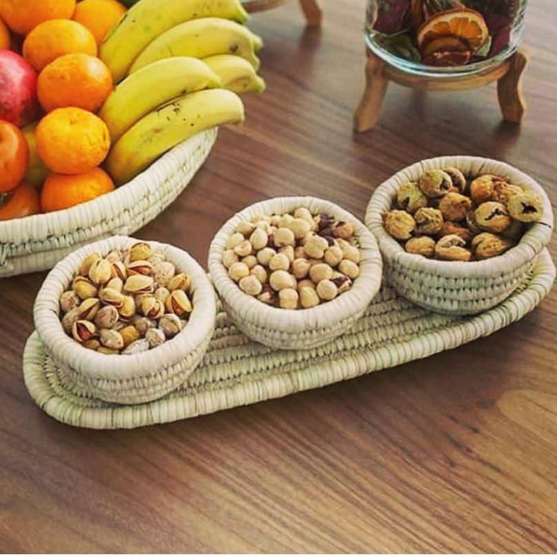 اردوخوری حصیری(ست پذیرایی 4تیکه)