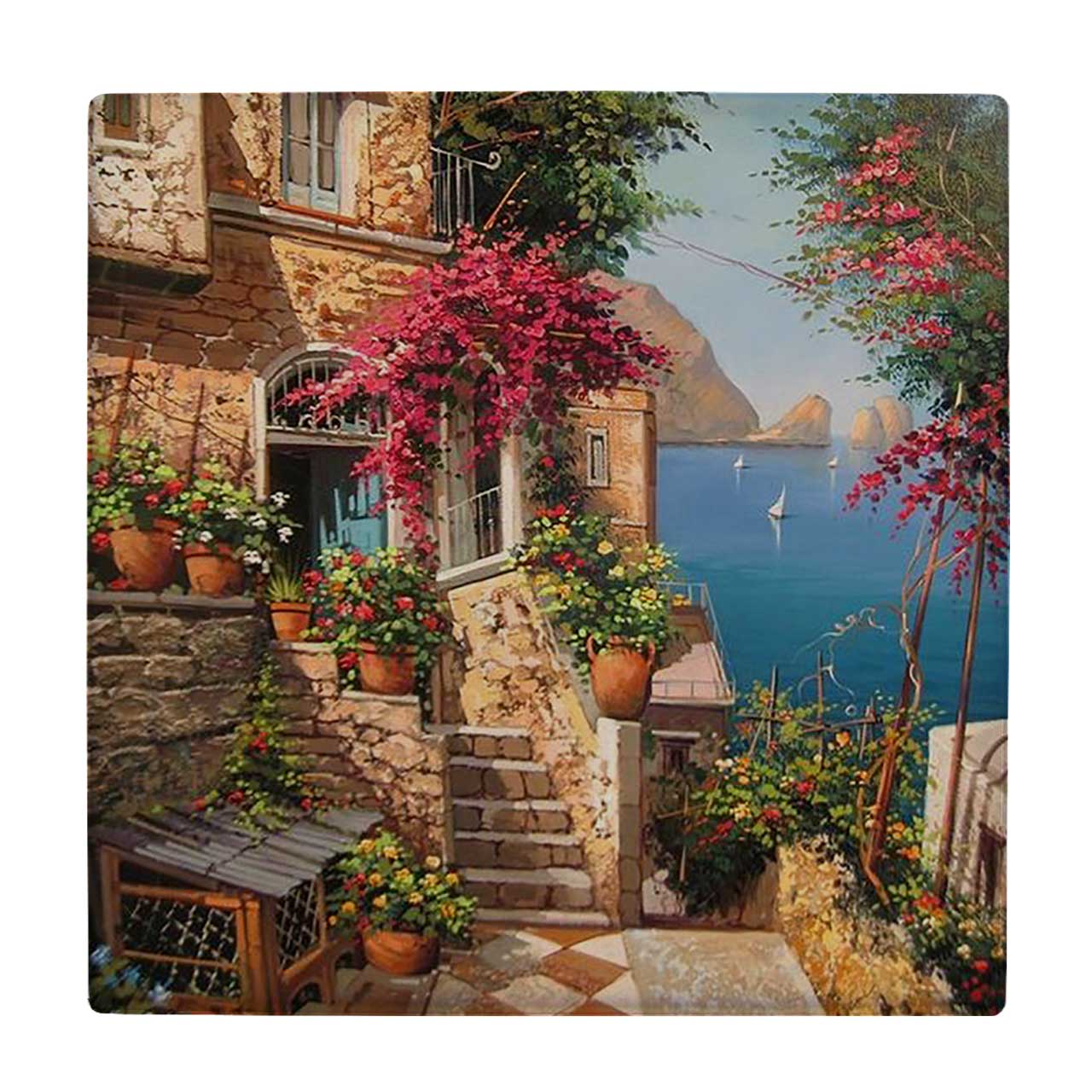  کاشی کارنیلا طرح حیاط مدیترانه ای کد wkk662