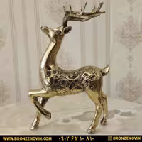 مجسمه برنزی مدل گوزن ایستاده کد 2416
