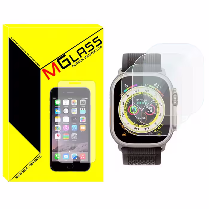 محافظ صفحه نمایش شیشه‌ای ام‌گلس مدل SH-MG مناسب برای ساعت هوشمند هاینو تکو T94 Ultra Max بسته سه عددی | کالا برتری
