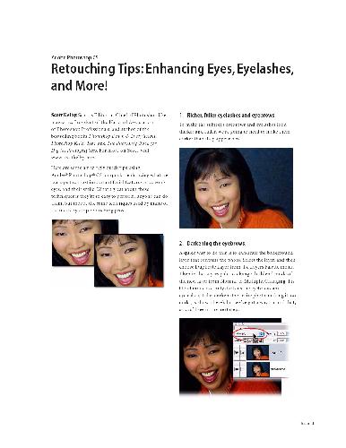 خرید و دانلود نسخه کامل کتاب Retouching Tips: Enhancing Eyes, Eyelashes, and More!