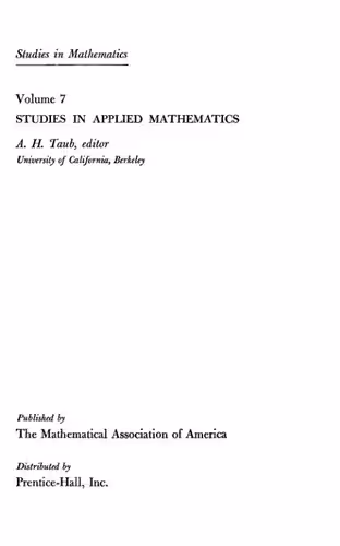 خرید و دانلود نسخه کامل کتاب Studies in Applied Mathematics