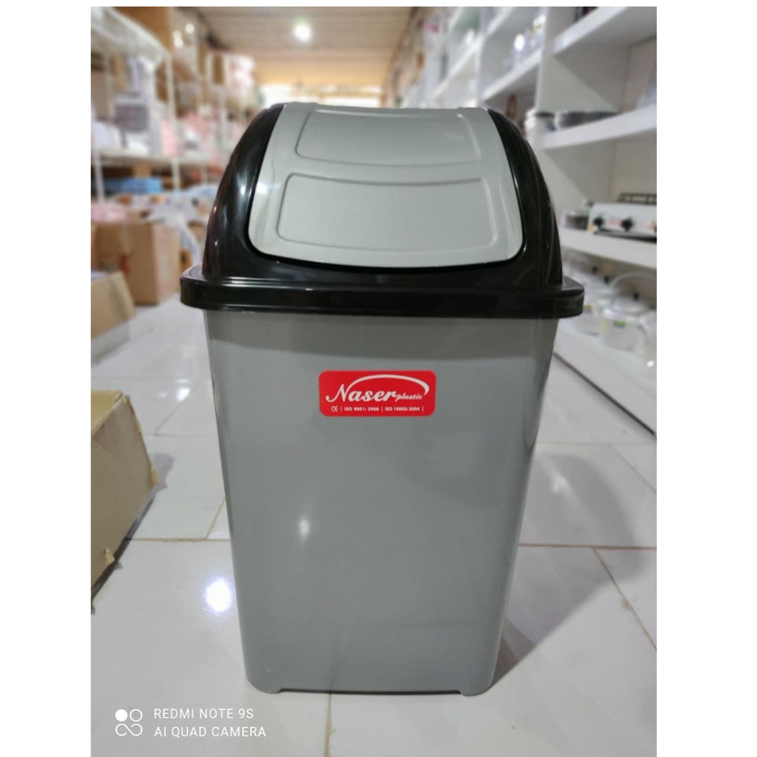 سطل زباله ونان وبرنج پلاستیکی  کد5170 -محصول برند ناصر پلاستیک-4گوش درب بادبزنی 